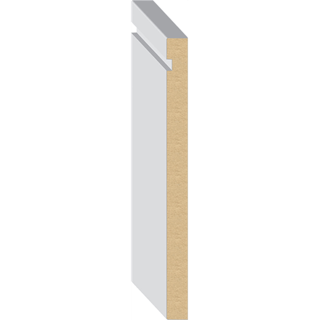 1/2-in x 6 1/2-in x 12-ft White Primed MDF Baseboard