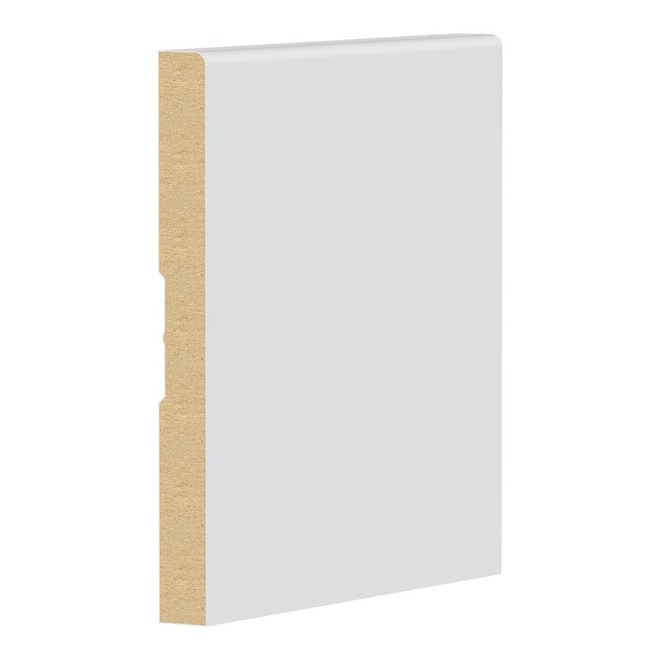 1/2-in x 5-in x 12-ft White Primed MDF Baseboard
