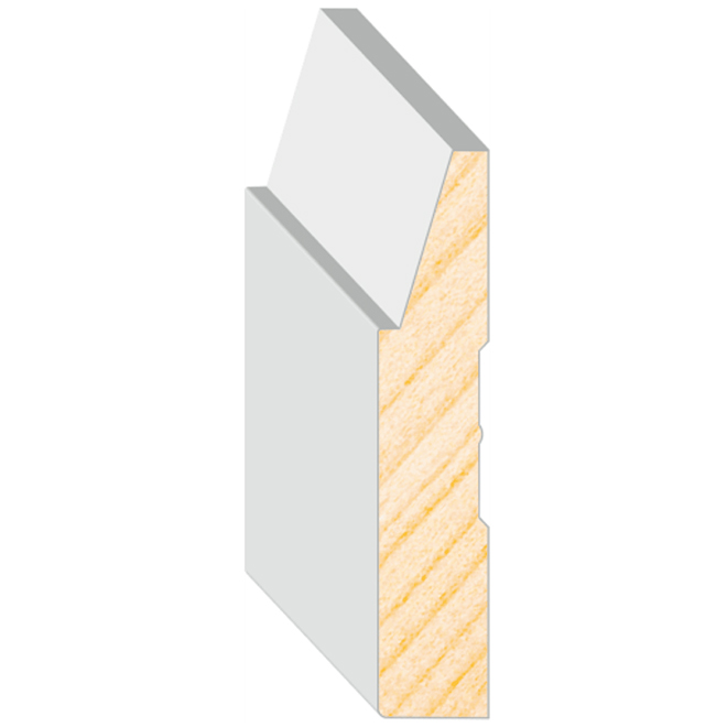 11/16-in x 3 1/2-in x 14-ft White Primed Finger Jointed Pine Casing