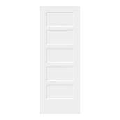 Metrie 5-Panel Primed Door in Moulded Composite 24 x 80-in