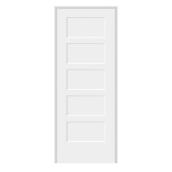 Porte d'intérieur prémontée à 5 panneaux apprêtée Metrie main gauche 24 x 80 po