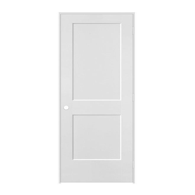 Metrie Logan 24-in x 80-in Left-Hand Pre-Hung 2-Panel Interior Door
