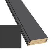 Metrie Square Shiplap Boards in Black MDF 1/2 x 5 1/2-in x 8-ft - Pack of 4