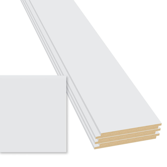 Metrie Shiplap Boards primed MDF / Pack of 4