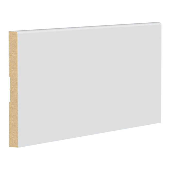 Metrie Primed MDF Baseboard 1/2-in x 5-in x 10-ft - Pack of 8