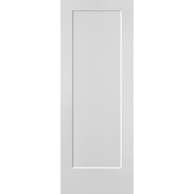 Metrie Exterior Fiberglass Door with 1 Panel Lefthand Swing 36 x 80-in - White