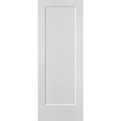Porte d'extérieur Metrie en fibre de verre à 1 panneau ouverture à droite 32 x 80 po, blanc