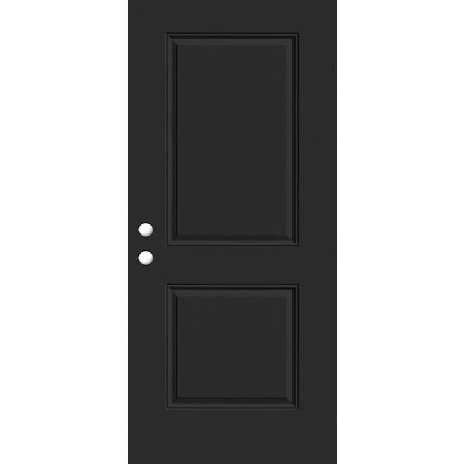 Metrie 1.75 x 36 x 80-in Black Steel 2-Panel Left-Hand Exterior Door