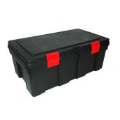 GSC Technology 33 x 19 x 13-in 118 L Plastic Black and Red Storage Tote