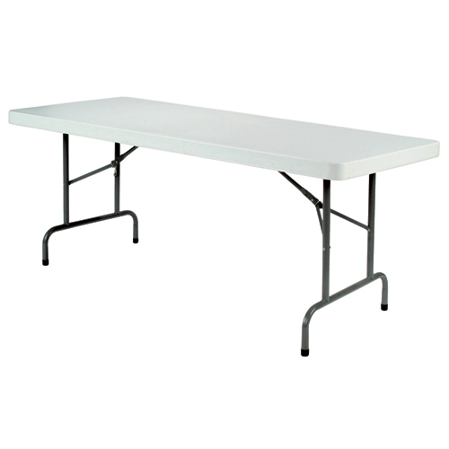 GSC Technologies Banquet Folding Table - White - Resin Top - 72-in L x 30-in H