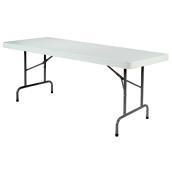 GSC Technologies 72-in x 30-in Banquet Folding Table White Resin Top