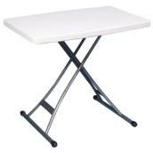 GSC Technologies Adjustable Table - Polyethylene - White - 20-in D x 27 1/2-in H x 30-in W