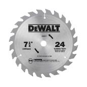 DeWalt Carbide Circular Saw Blade - 7 1/4-in Dia - 24 Tooth - 5/8-in Arbour Dia