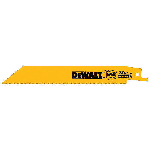DeWALT Reciprocating Saw Blade - Bi-Metal - 6-in L - 18 TPI - Anti-Stick Coating - 1 Per Pack