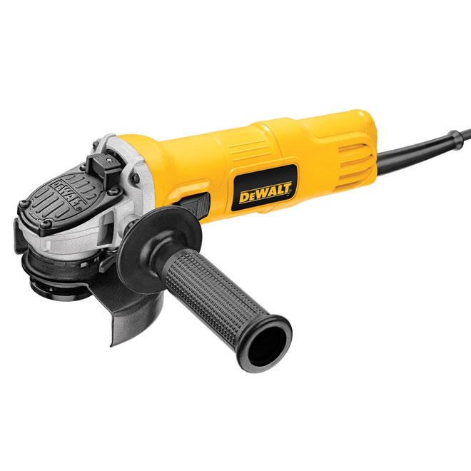 Image of Dewalt | 4 1/2-In Corded Small Angle Grinder With One-Touch Guard - 7-Amp Motor - 12000 RPM - Slide Switch - Quick Change | Rona