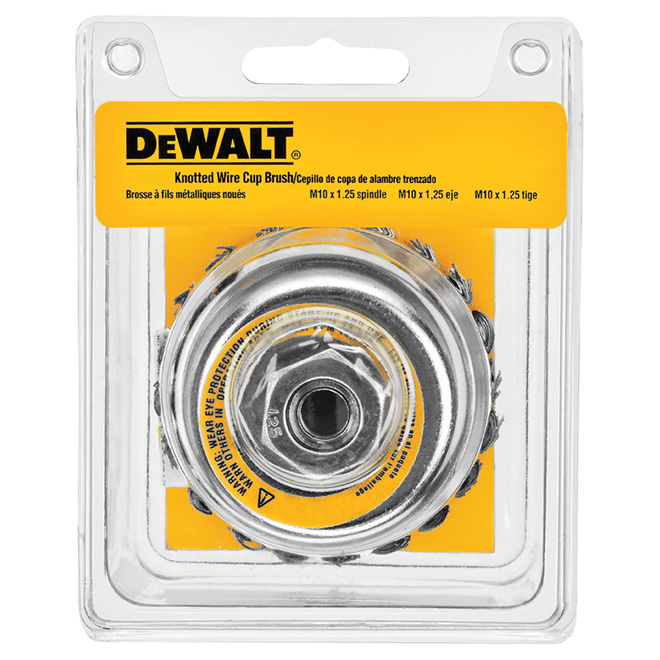 DeWalt Cup Brush - Knotted Wire - 1 Per Pack - 4-in Dia x 1 1/8-in Bristle L