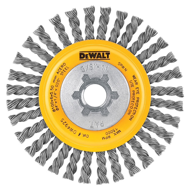 DeWalt Stringer Wire Wheel - Carbon Steel - 1 Per Pack - 4-in Dia x 7/8-in Bristle L