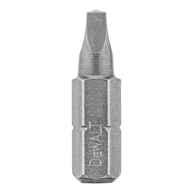 Embout pour tournevis Impact Ready de DEWALT en acier, embout carré, tige hexagonale 1/4 po, no 0, 1 po