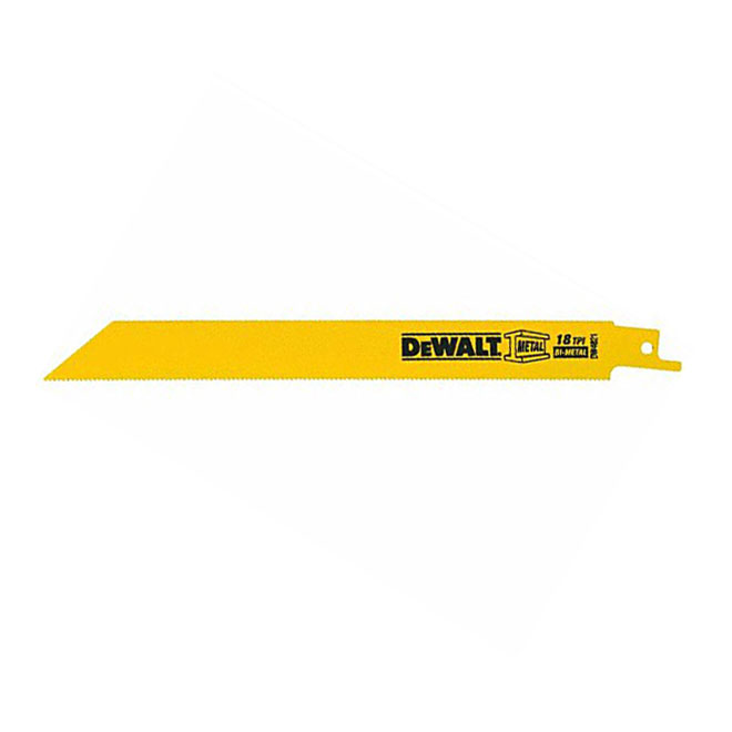 Lames de scie alternative DEWALT, bimétal dos droit, 8 po L., 18 DPP