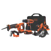 Ensemble de 4 outils sans fil en magnésium orange et noir