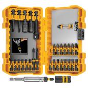 DEWALT Flex Torq Insert Bits 30-Piece Set - Black Oxide - Hex Shanks - Hard Protective Case