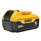 DEWALT 20 V Max XR Lithium Ion Battery - 5 AH - 3-LED Fuel Gauge - Lightweight