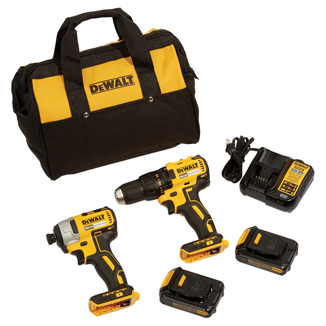 DeWalt 20-volt Max Cordless 2-Tool Combo Kit with Batteries and Charger - Brushless Motor - LED Light - Quick Change