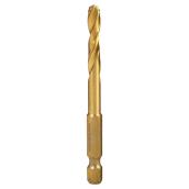 DEWALT Titanium Impact Ready Drill Bit - 7/32-in Dia x 3 7/64-in L - Pilot Point Tip - Hex Shank