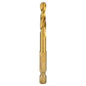 DEWALT Titanium Impact Ready Drill Bit - 15/64-in Dia x 3 5/32-in L - Pilot Point Tip - Hex Shank