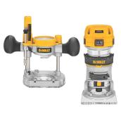 DeWalt Corded Compact Router Combo Kit with Bag - 1 1/4-hp Motor - Dual LED Light - Variable Speed