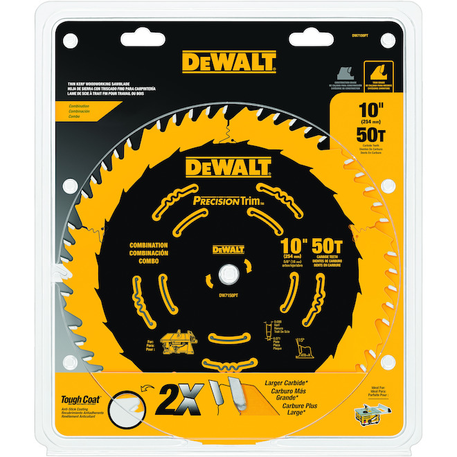 DEWALT Precision Trim 10-in 50-Tooth Combination Circular Saw Blade