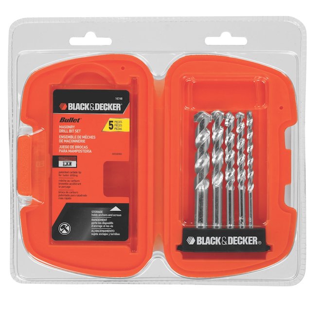 BLACK DECKER BLACK DECKER 5 Piece Bullet Speed Tip Masonry Drill