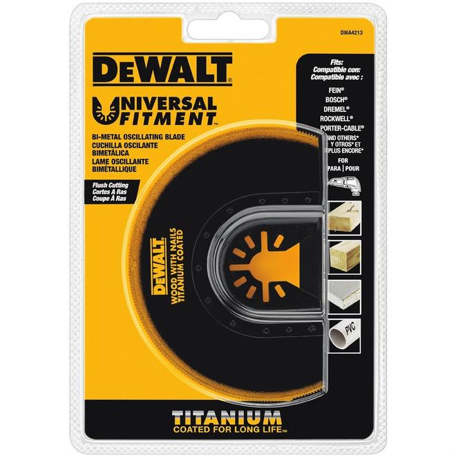 DEWALT Lame oscillante de coupe à ras titanium