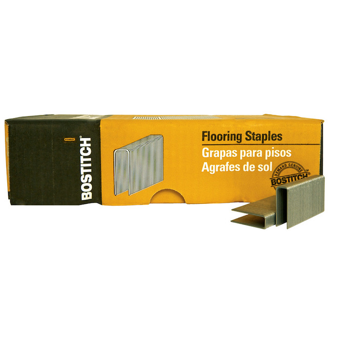 Agrafes Bostitch pour planchers de bois franc de calibre 15,5, 1 1/2 po x 1/2 po