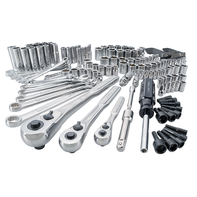 Ensemble d'outils pour mécanicien, acier, 165 morceaux