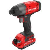 Craftsman 1/4-in Cordless Impact Driver - 2800 RPM - Includes (2) V20 20V MAX Batteries and Charger