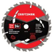 CRAFTSMAN Carbon Steel Circular Saw Blade - 7 1/4' x 24 Teeth