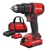 CRAFTSMAN 1/2-in Cordless Brushless Drill Kit - 1900 RPM - Includes (2) Li-Ion Batteries V20 20V MAX 1.5 Ah
