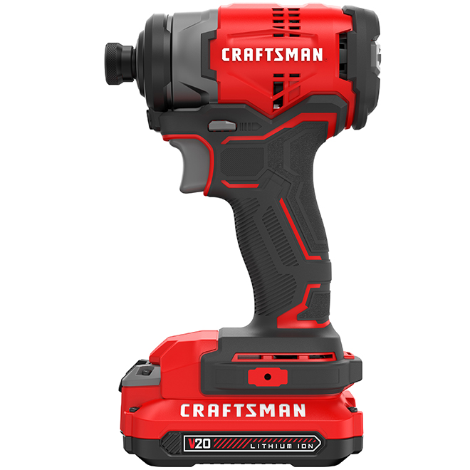 Craftsman V20 Cordless Impact Driver with Li-Ion Battery - 2800 RPM - Brushless Motor