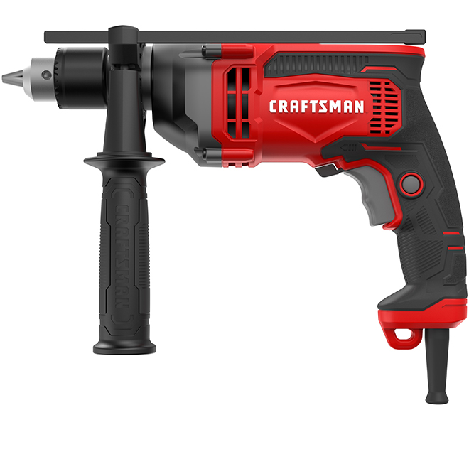 Craftsman 1/2-in Corded Hammer Drill - 7-Amp Motor - 3100 RPM - Keyed Chuck - Lock-On Trigger