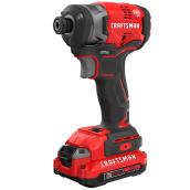 Craftsman 20-volt Cordless 1/4-in Impact Driver with Batteries and Charger - 2900 RPM - Variable Speed - Quick Change
