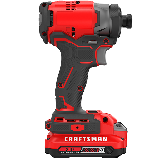 Craftsman 20-volt Cordless 1/4-in Impact Driver with Batteries and Charger - 2900 RPM - Variable Speed - Quick Change