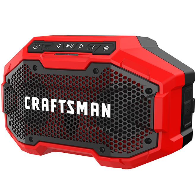 Craftsman 20-Volt Jobsite Speaker - Bluetooth-Ready - 3-in Speaker - On-Board USB Port - Cordless