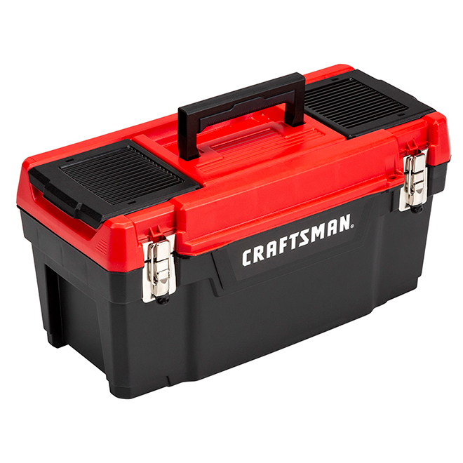 Plastic Tool Box - 20" - Red and Black