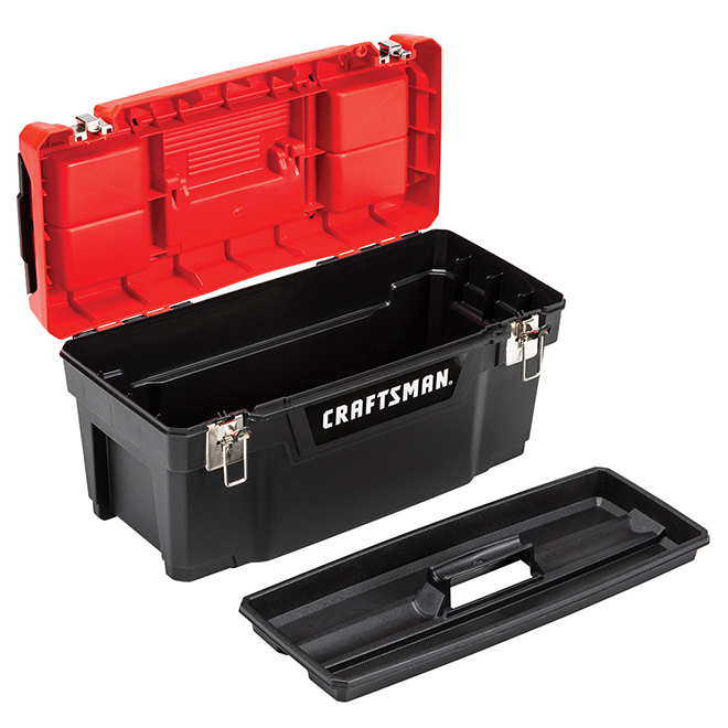 CRAFTSMAN Plastic Tool Box - 20-in - Red and Black