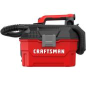 CRAFTSMAN 20 V MAX Cordless Wet and Dry Vacuum - 7.5 L - Red/Black - Bare Tool (battery not included)