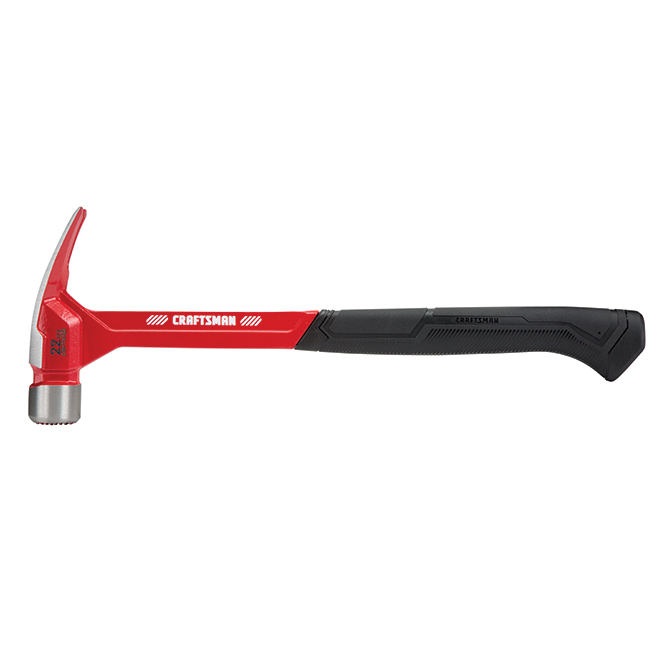 Framing Hammer - 22 oz - Steel - Anti-Vibrations - Red and Black