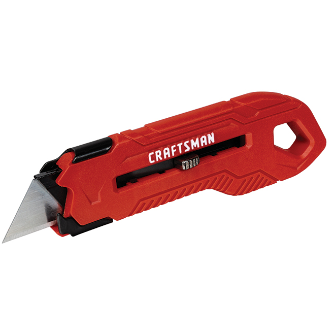 CRAFTSMAN Compact Utility Knife - 4.5-in - Plastic - Red and Black
