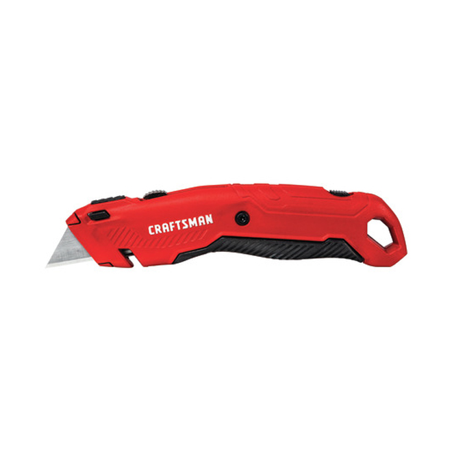 Couteau utilitaire tout usage Craftsman, 3 lames, 6,5 po, rouge et noir