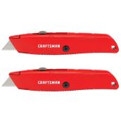 Couteaux utilitaires à 3 positions Craftsman 5 po, rouge, paquet de 2